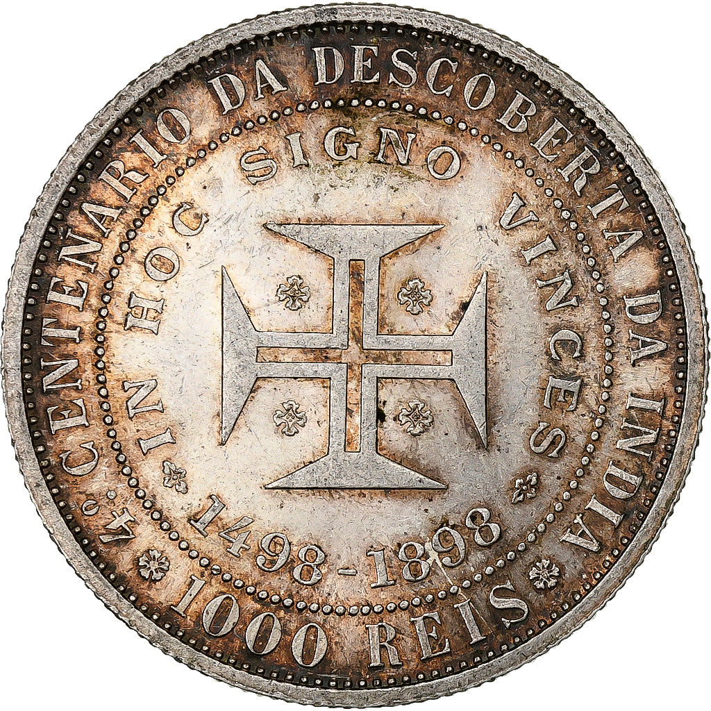 Portugal, Carlos I, 1000 Reis, 1898, Lisbon, Silver, EF(40-45), KM:539