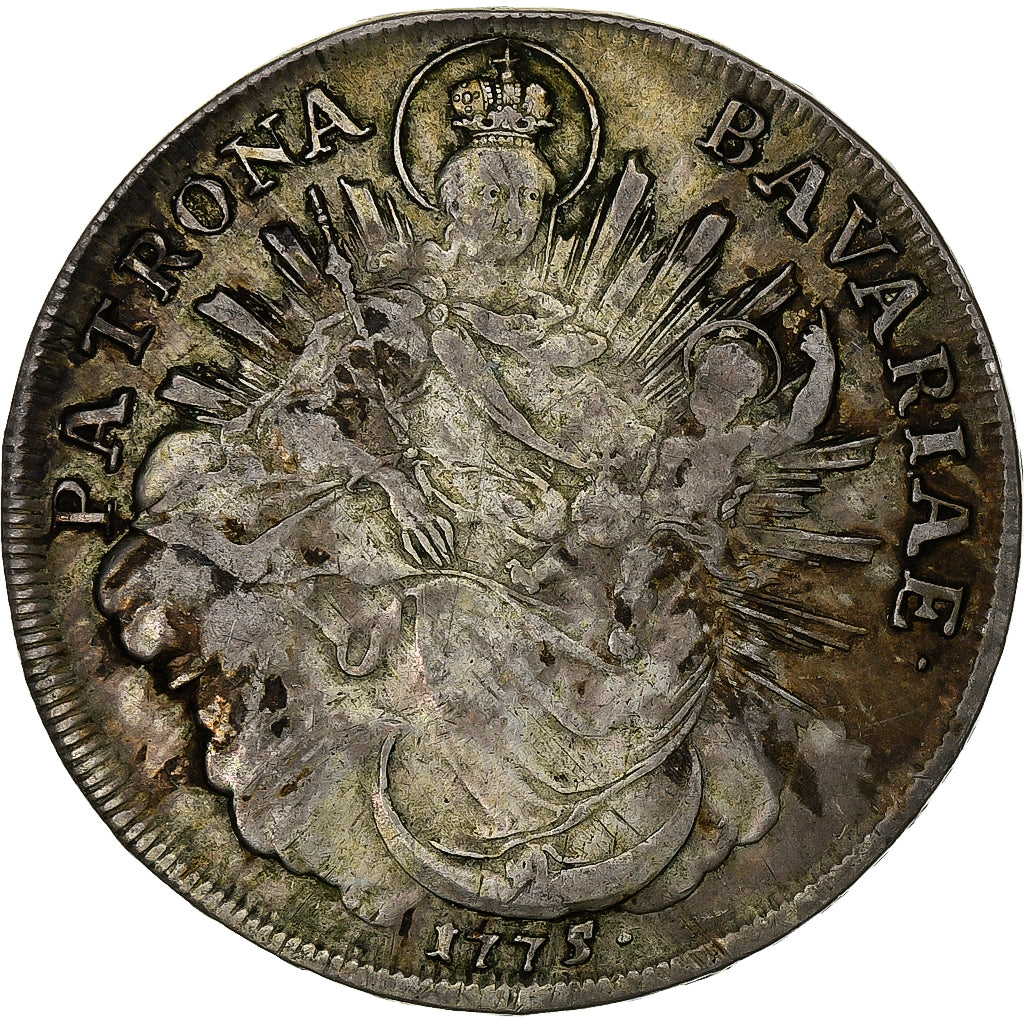 Électorat de Bavière, Maximilien III Joseph, Thaler, 1775, Amberg, Argent, TB