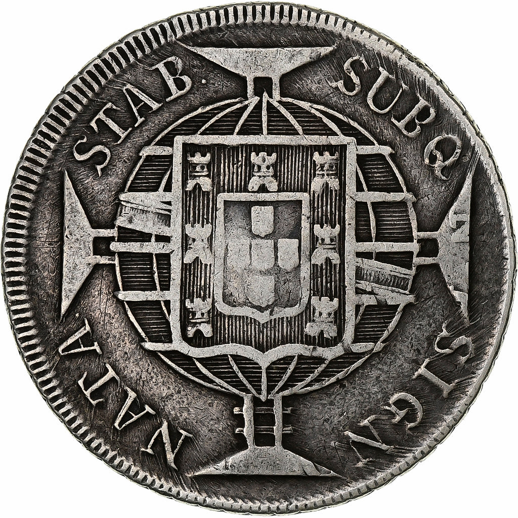 Brasile, João VI, 960 Reis, 1821, Rio de Janeiro, reformed, Argento, MB+