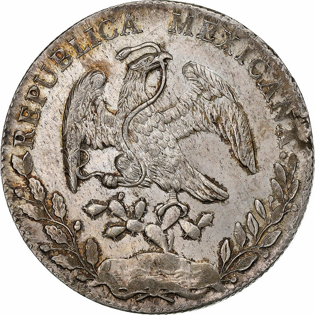 Mexico, 8 Reales, 1897, Culiacan, Silver, EF(40-45), KM:377.3