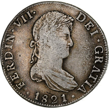 Messico, Ferdinand VII, 8 Reales, 1821, Mexico City, Argento, MB, KM:111