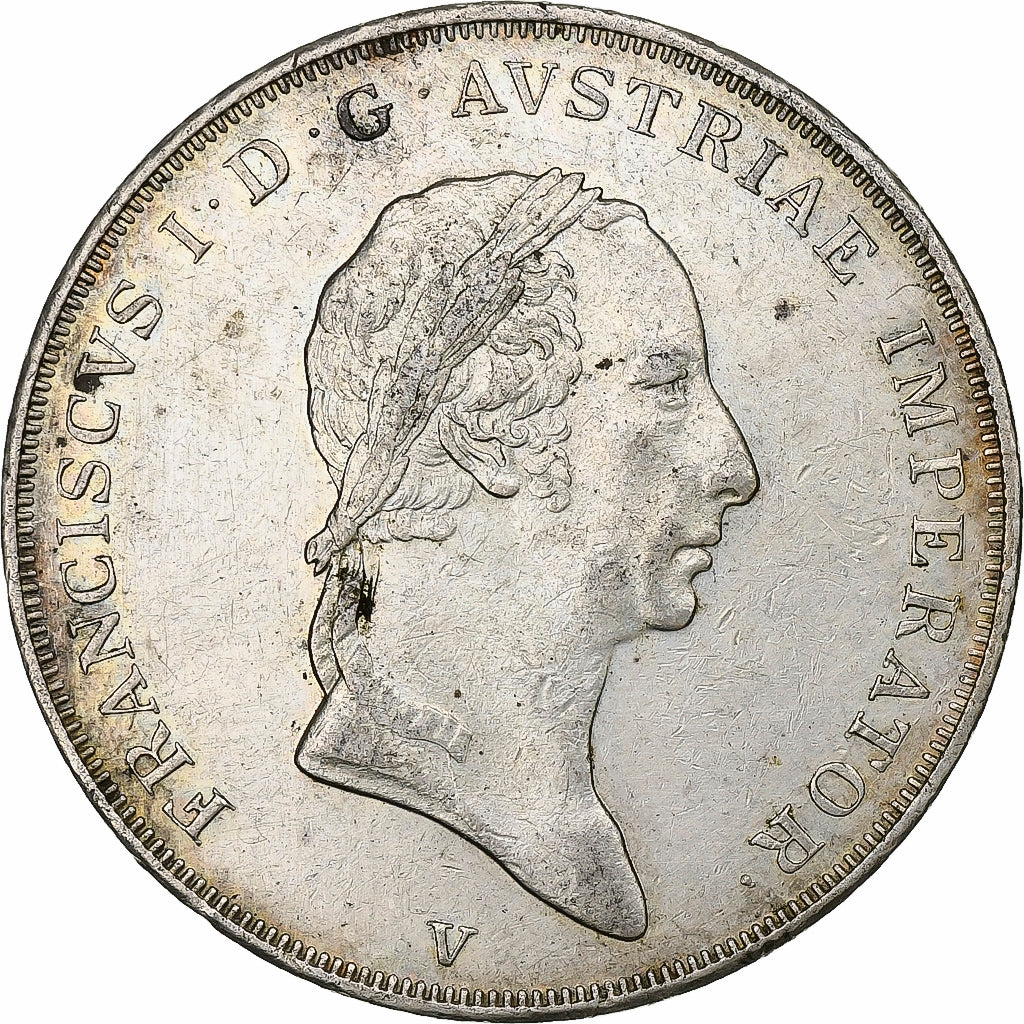 Kingdom of Lombardy-Venetia, Franz I, Scudo, 1824, Venice, Plata, MBC