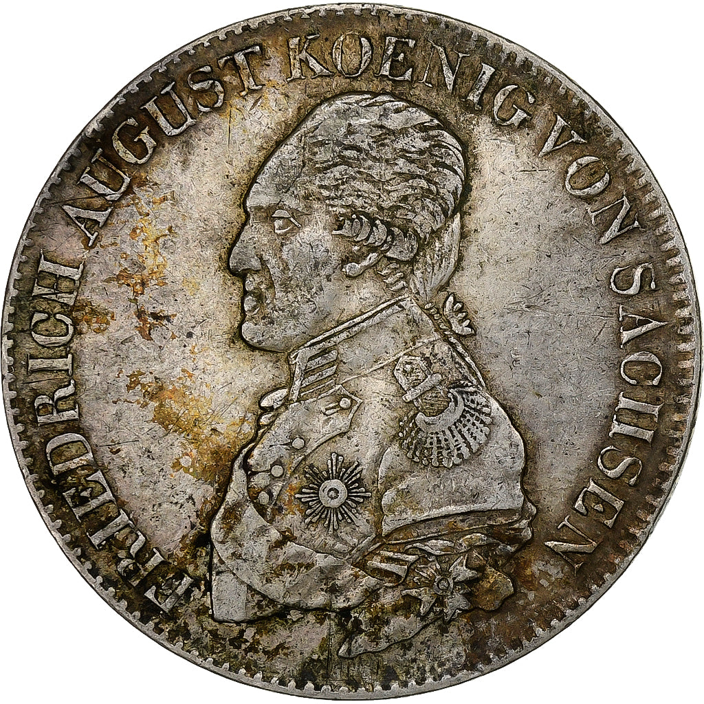 Kingdom of Saxony, Friedrich August I, Thaler, 1818, Dresden, Silver, VF(30-35)