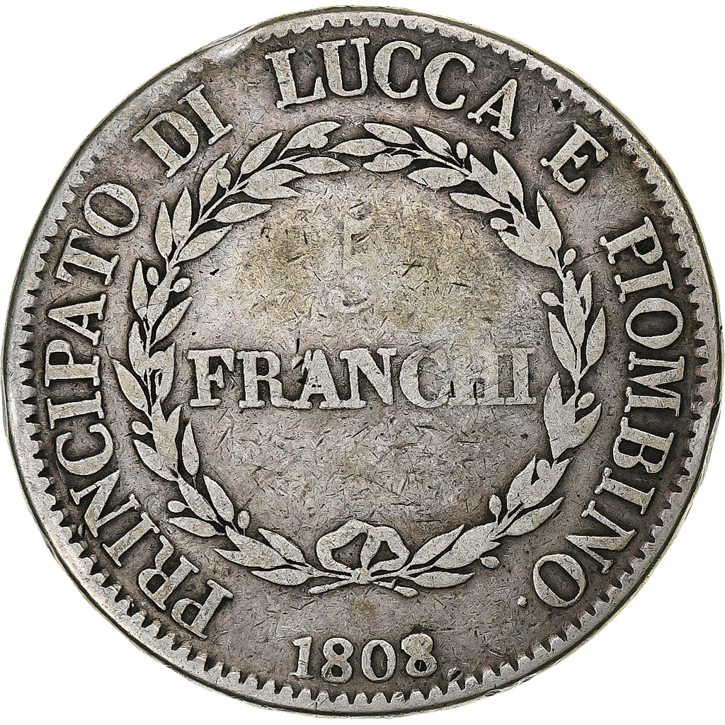 Principality of Lucca and Piombino, Felix and Elisa, 5 Franchi, 1808, Firenze
