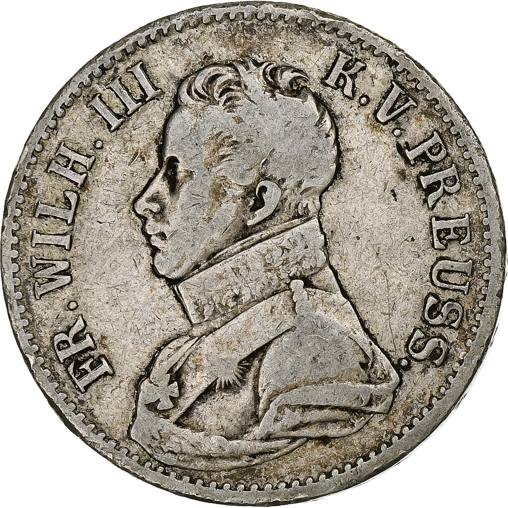 Kingdom of Prussia, Friedrich Wilhelm III, 1 Thaler, 1816, Berlin, Argento, MB