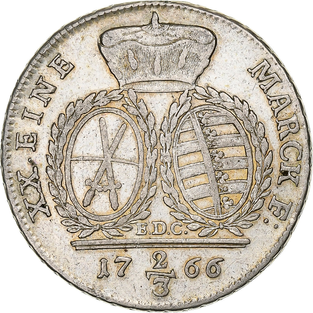 Electorate of Saxony, Friedrich August III, 2/3 Thaler, 1766, Dresden, Silver
