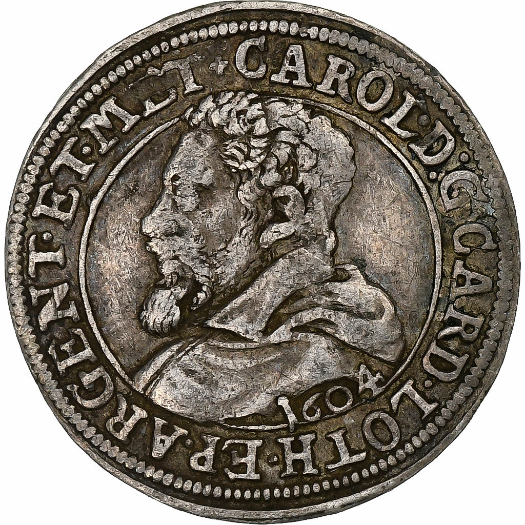 Bishopric of Strasbourg, Charles de Lorraine, Teston, 1604, Argento, MB, KM:244
