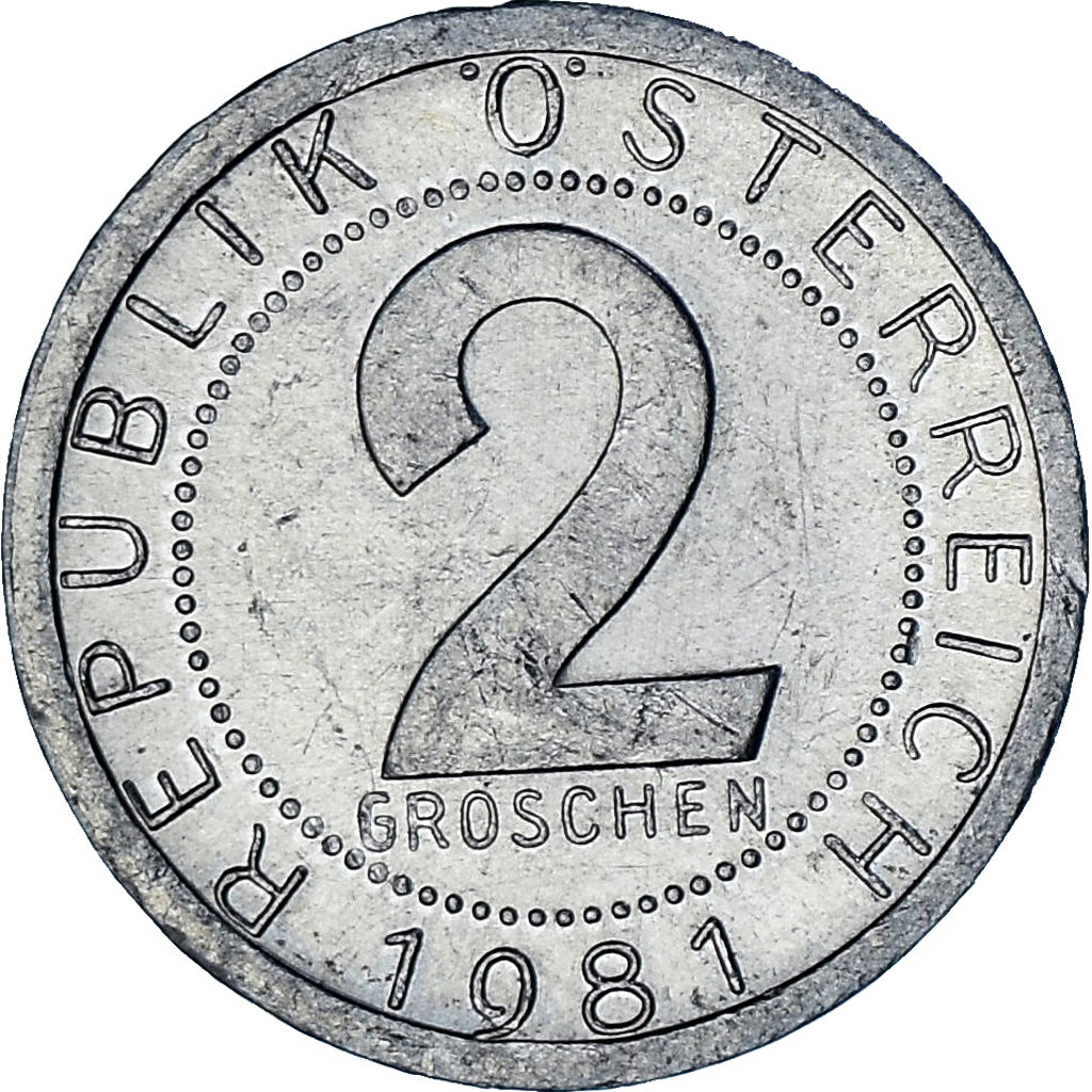 Áustria, 2 Groschen, 1981
