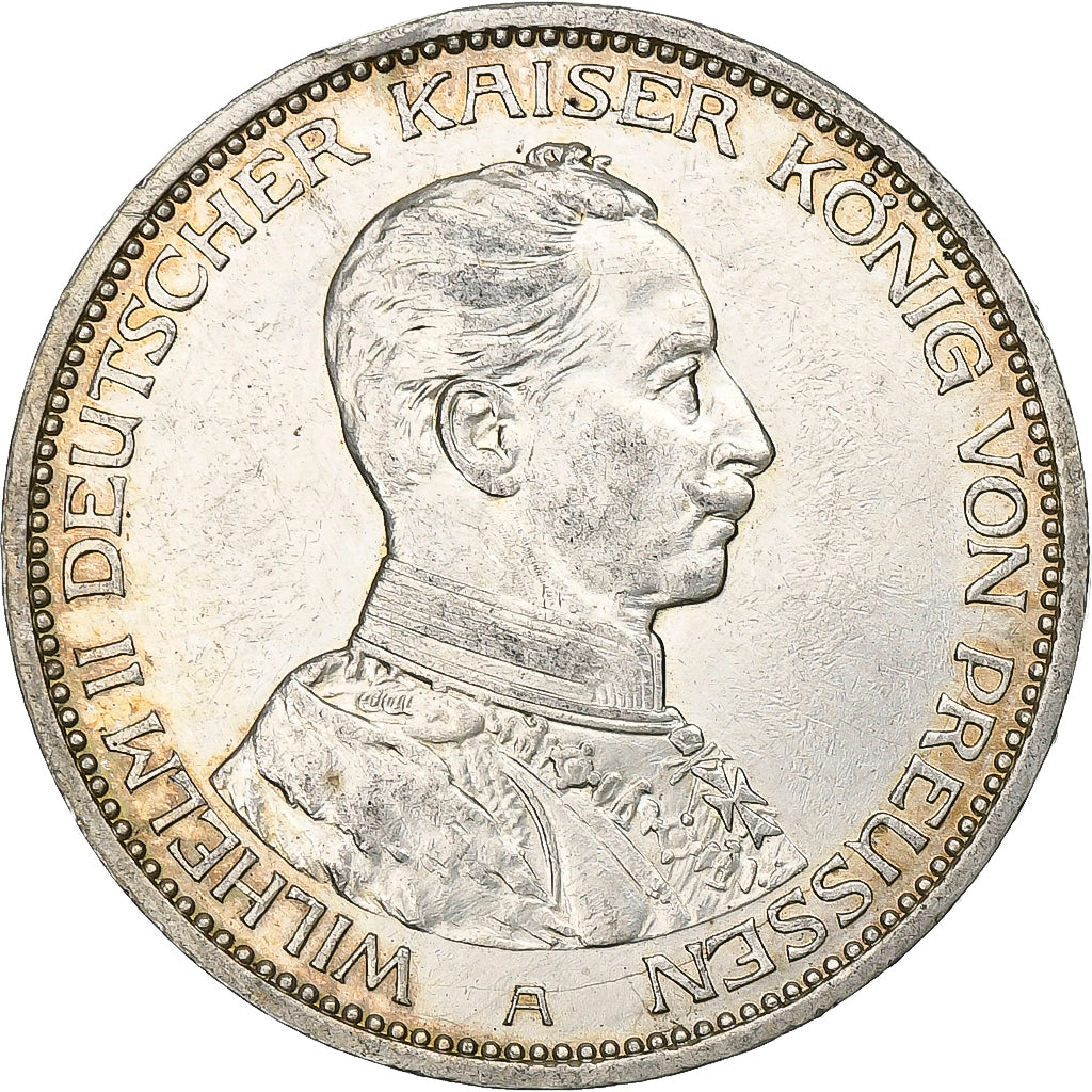 Kingdom of Prussia, Wilhelm II, 3 Mark, 1914, Berlin, Zilver, ZF, KM:538