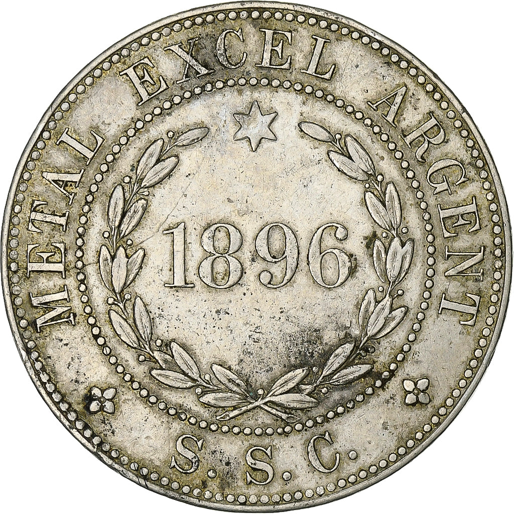 Frankreich, Module 20 Francs, 1896, Epreuve, Maillechort, S+, Gadoury:258.1