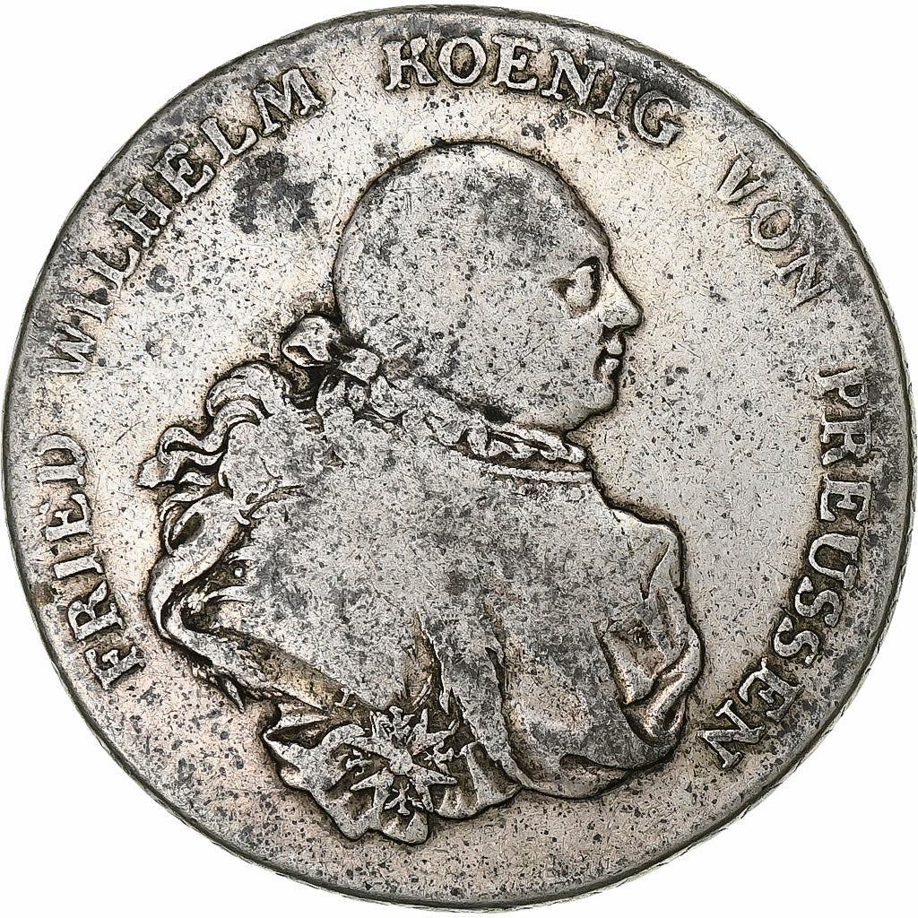 Kingdom of Prussia, Friedrich Wilhelm II, Reichsthaler, 1789, Berlin, Prata