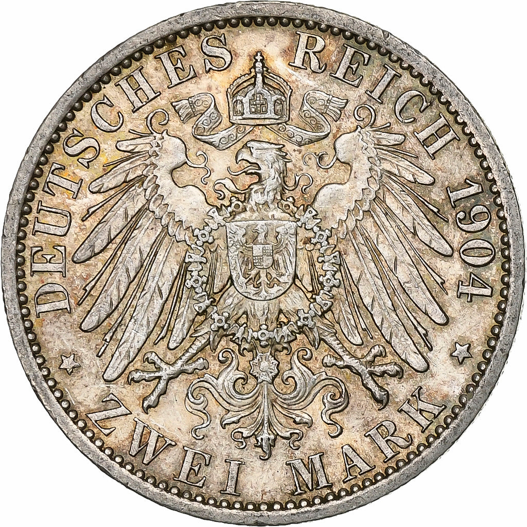 Grand Duchy of Mecklenburg-Schwerin, Friedrich Franz IV, 2 Mark, 1904, Berlin