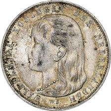 Paesi Bassi, Wilhelmina I, 1 Gulden, 1892, Utrecht, Argento, BB, KM:117