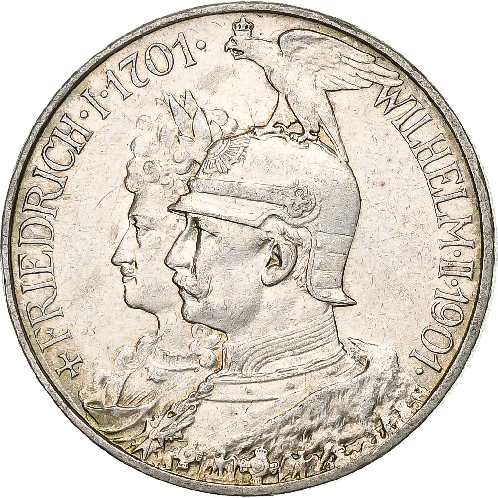Kingdom of Prussia, Wilhelm II, 2 Mark, 1901, Berlin, Silver, AU(55-58), KM:525
