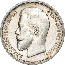 Russia, Nicholas II, 50 Kopeks, 1913, Saint Petersburg, Srebro, AU(50-53)