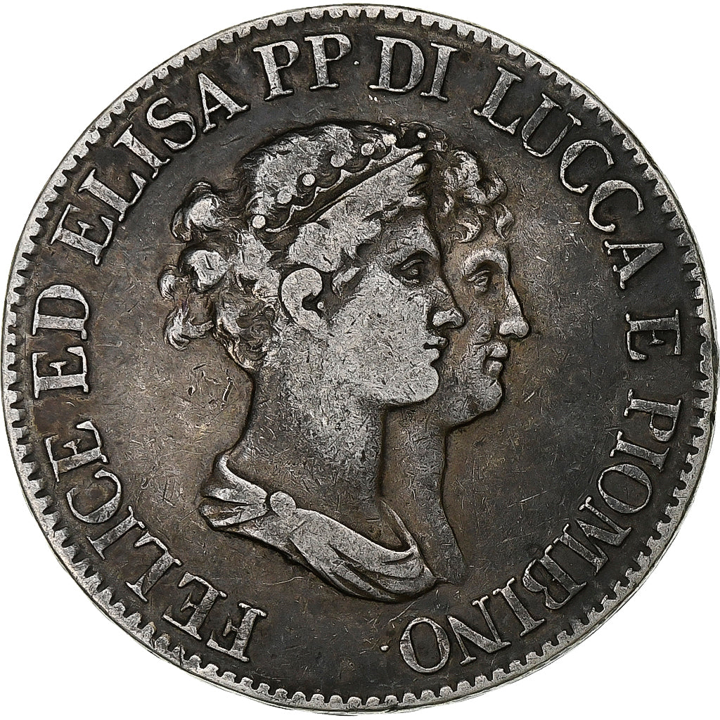 Principality of Lucca and Piombino, Felix and Elisa, 5 Franchi, 1807, Firenze