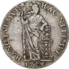 Dutch Republic, 1 Gulden, 1793, Dordrecht, Zilver, FR, KM:73