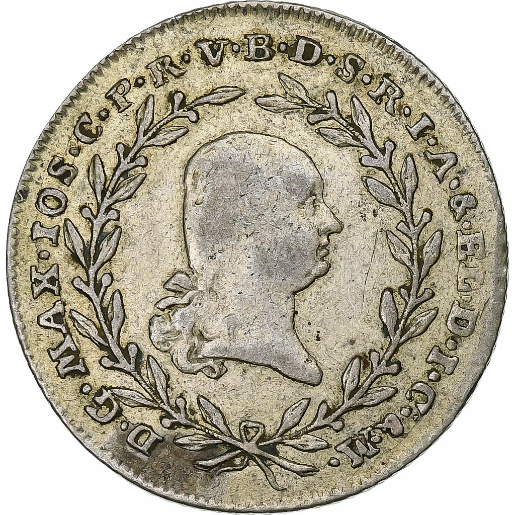 Electorate of Bavaria, Maximillian I Joseph, 20 Kreuzer, 1801, Munich, Argento