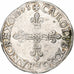 Francia, Charles X, 1/4 d'écu à la croix de face, 1595, Dinan, Argento, MB+