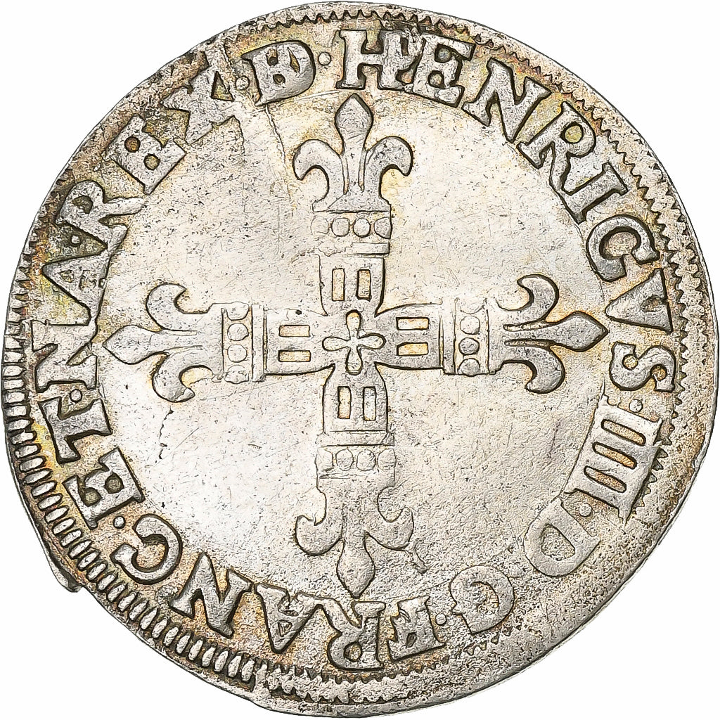 Frankreich, Henri IV, 1/4 Ecu de Béarn, 1608, Pau, Silber, S+, Gadoury:603