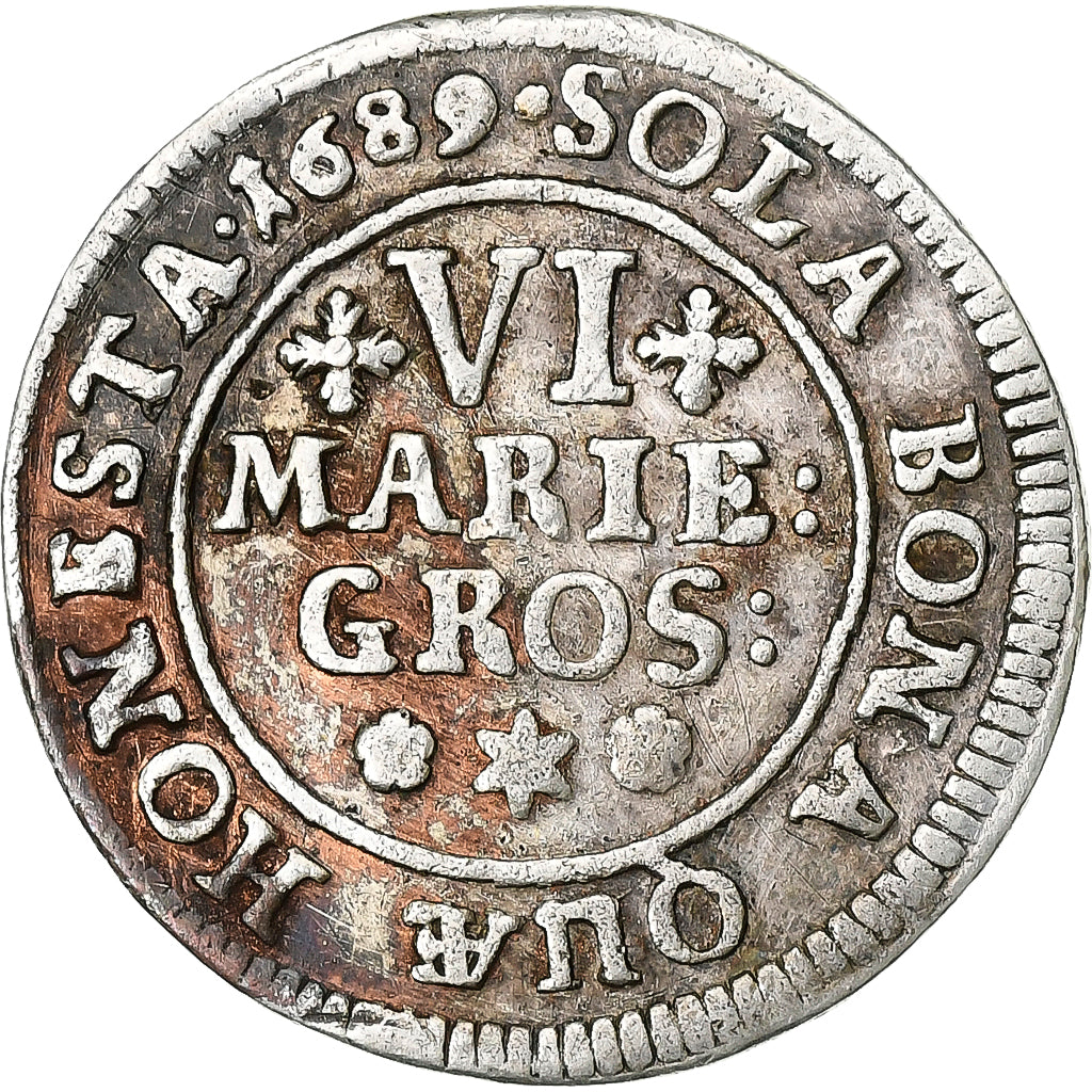 Duchy of Brunswick-Lüneburg, Ernst August, 6 Mariengroschen, 1689, Srebro