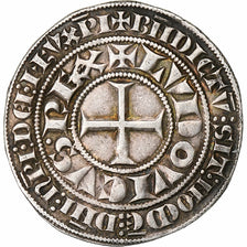 France, Louis IX, Gros Tournois, 1266-1270, Silver, AU(50-53), Duplessy:190D