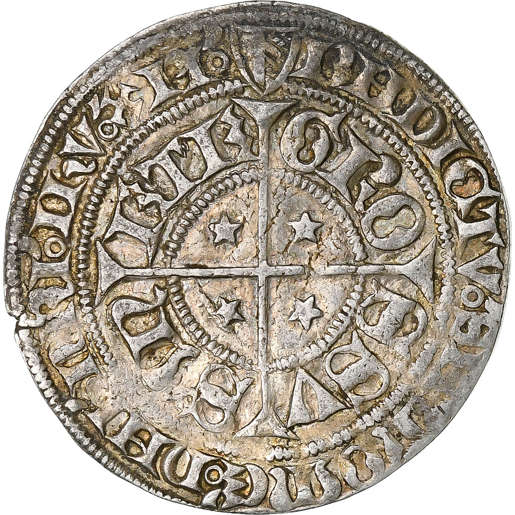 Messin Republic, Gros, 1406-1540, Metz, Argento, MB+, Boudeau:1659