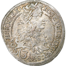 Austria, Joseph I, 3 Kreuzer, 1706, Graz, Silver, EF(40-45), KM:1463