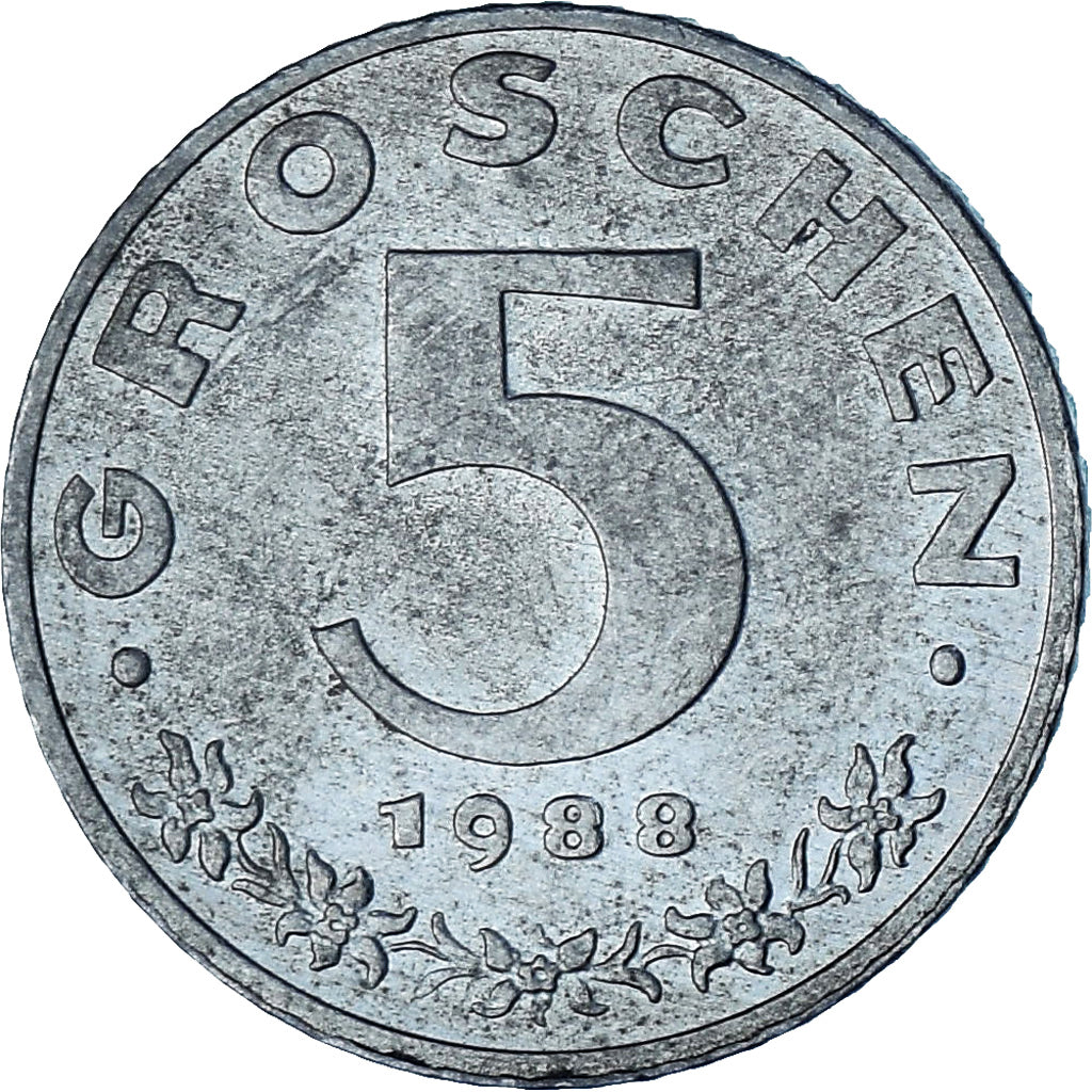 Austria, 5 Groschen, 1988