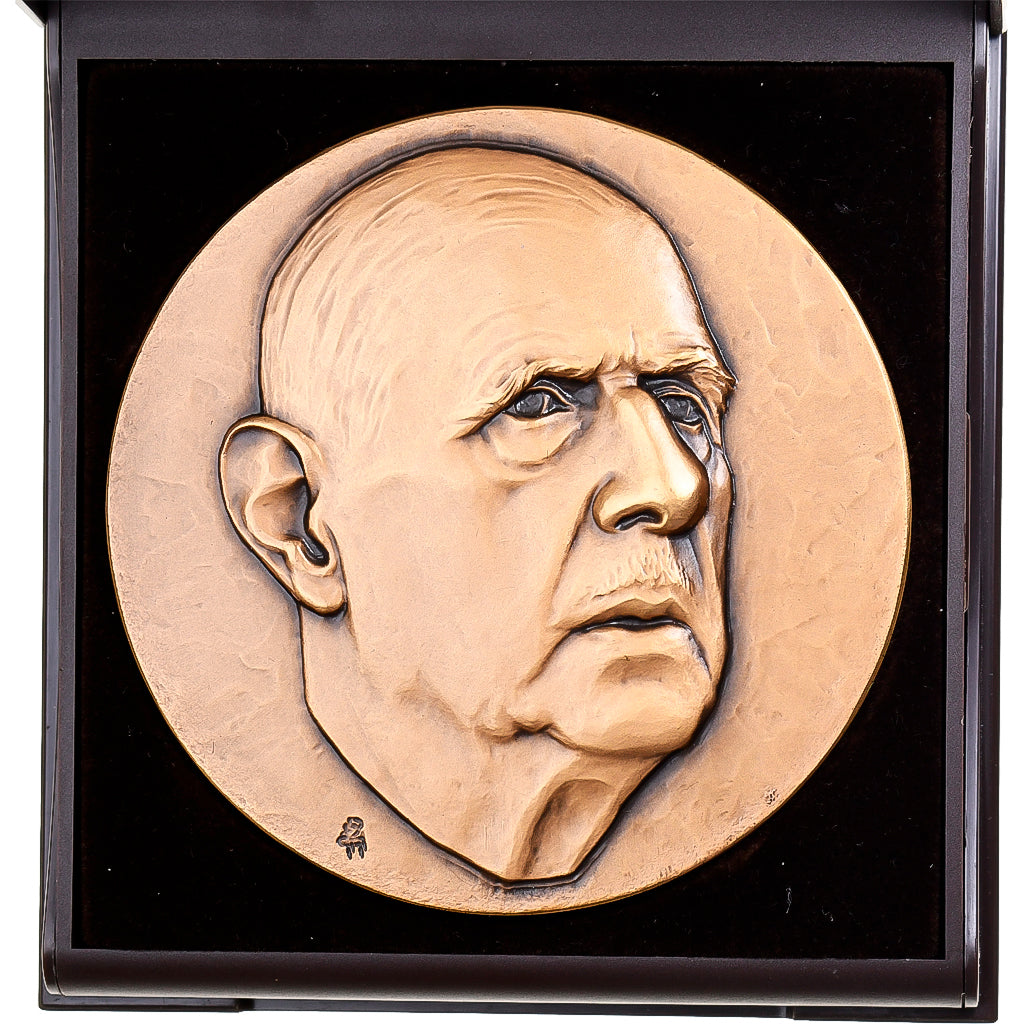 France, Medal, Charles De Gaulle, Bronze, J. Balme, MS(65-70)