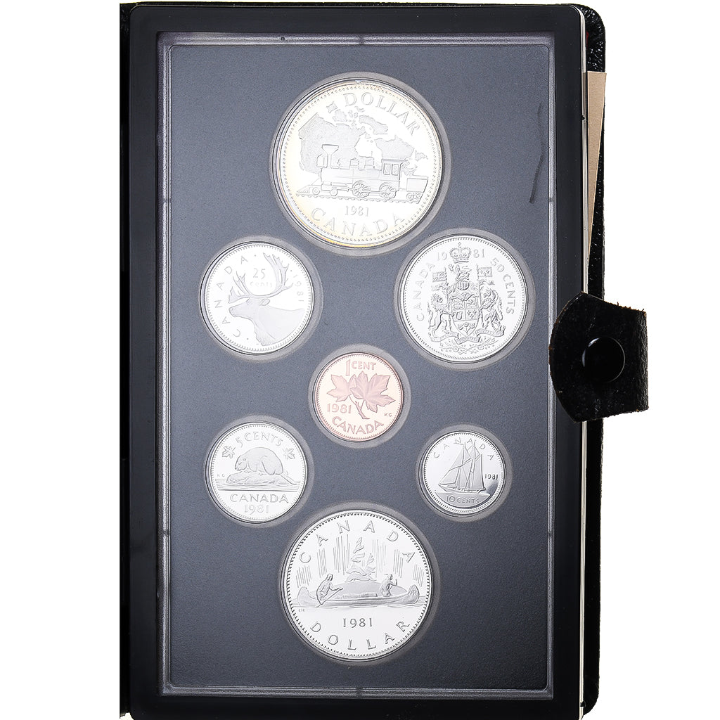 Canadá, Elizabeth II, Set 1 ct. - 1 Dollar + 1 Dollar, 1981, Ottawa, Sin