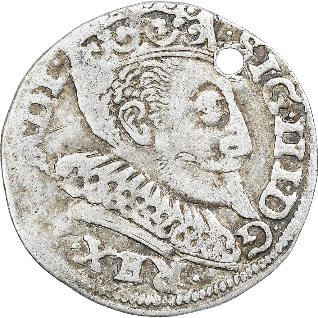 Poland–Lithuania, Sigismund III, 3 Groschen, 1596, Bydgoszcz, Argento, MB