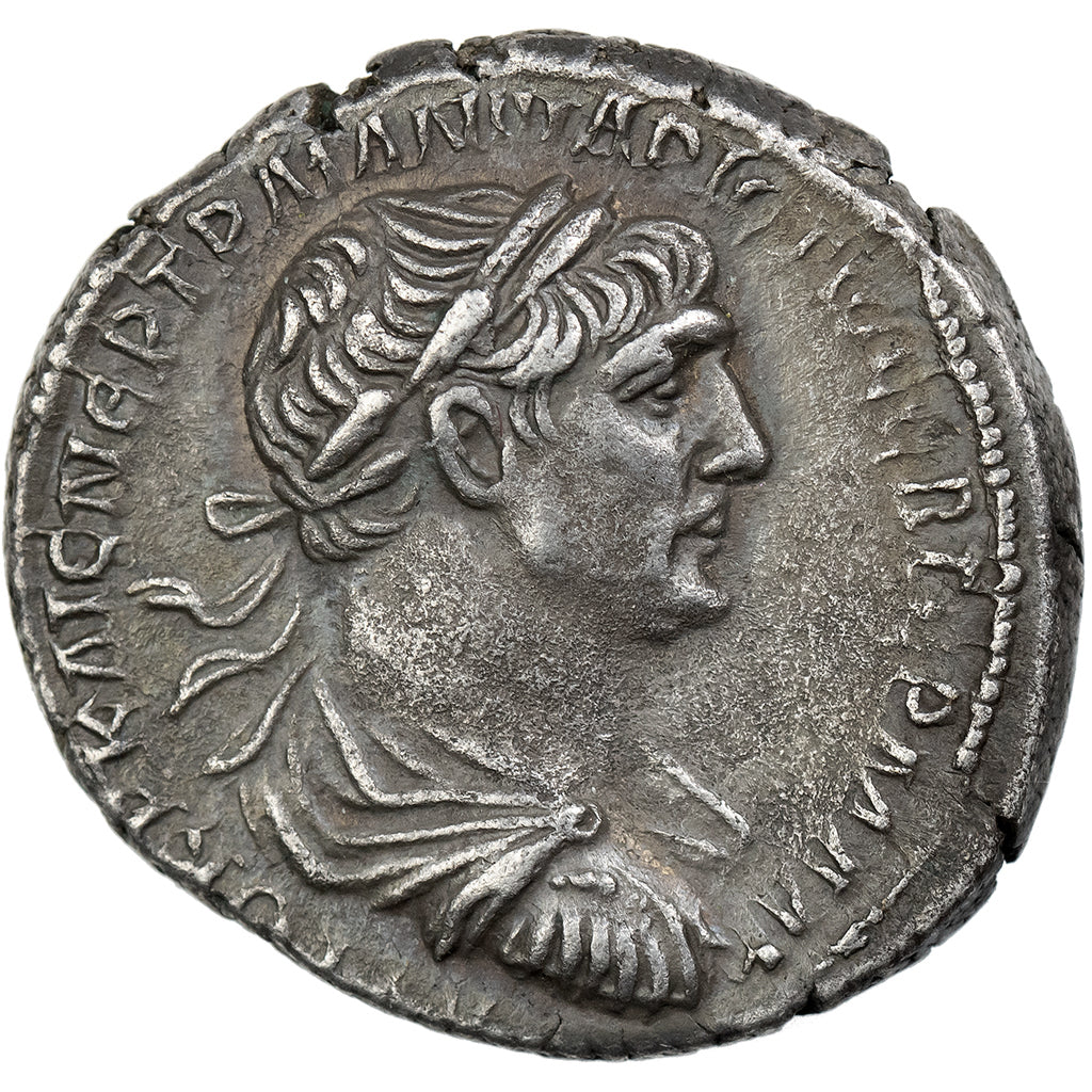 Arabia, Trajan, Drachm, 114-116, Arabian Mint, Srebro, AU(50-53), RPC:III-4076