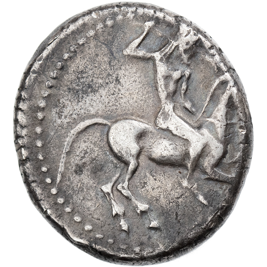 Sicily, Didrachm, ca. 490-475 BC, Gela, Plata, BC+, HGC:2-363