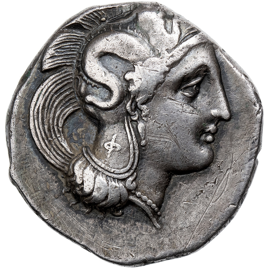 Lucanië, Stater, 300-280 BC, Thourioi, Zilver, FR+, HN Italy:1870