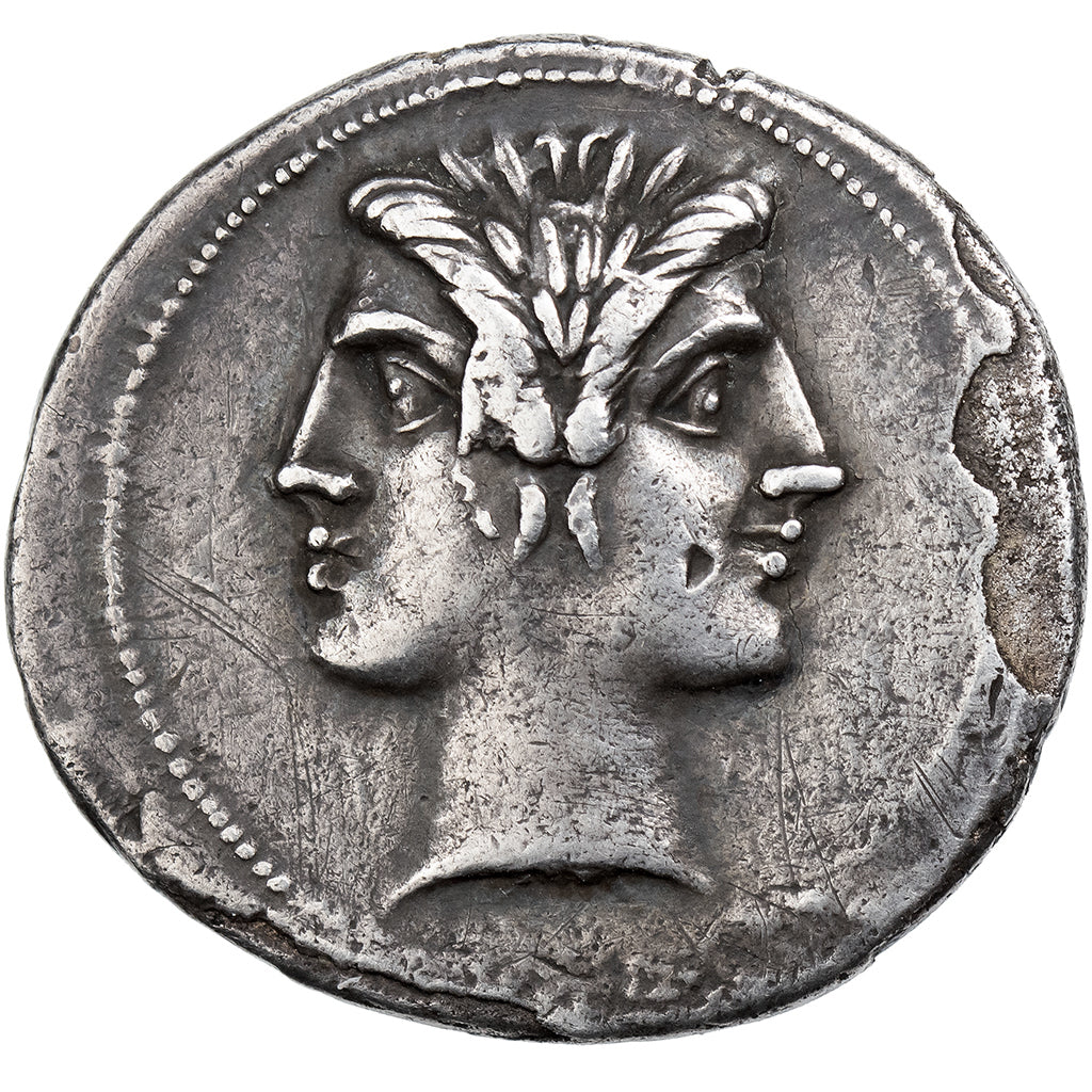 Anonyme, Didrachm, 225-212 BC, Rome, Plata, BC+, Crawford:28/3