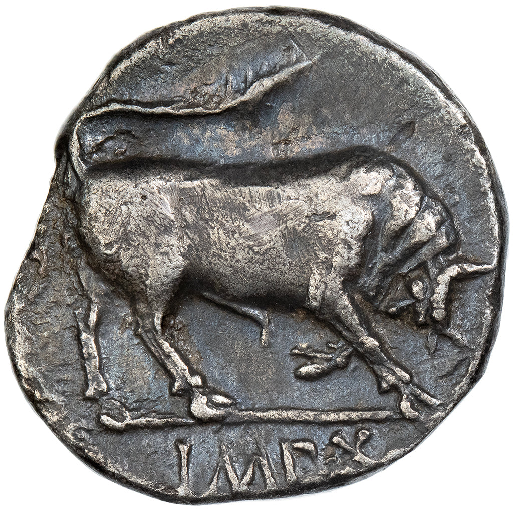 Augustus, Denarius, 15-13 BC, Lugdunum, Silver, EF(40-45), RIC:167a