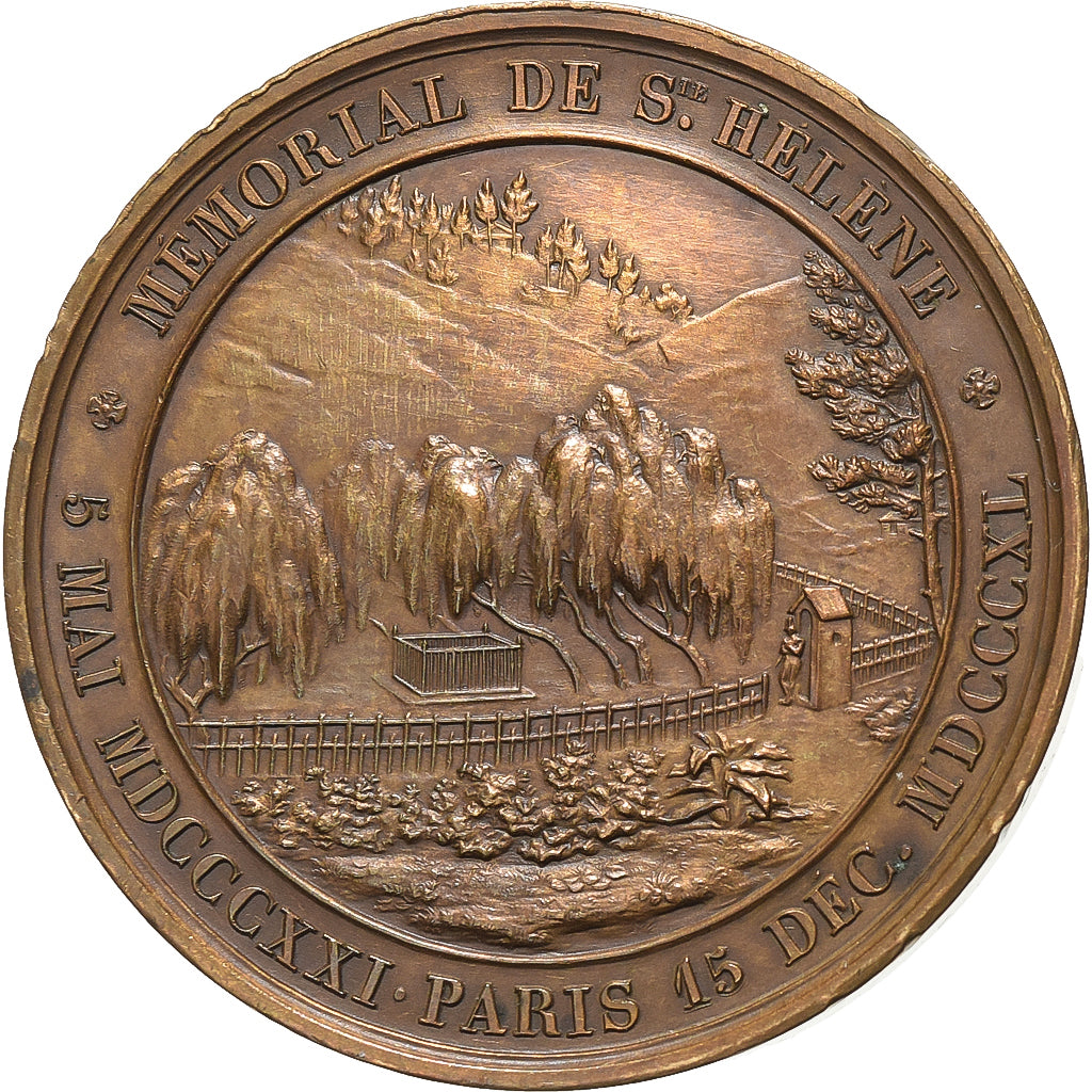 France, Medal, Napoleon I, Saint Helena Memorial, 1840, Bronze, Bovy
