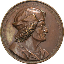 Francia, medalla, Erwin de Steinbach, Cathédrale de Strasbourg, 1834, Bronce