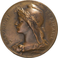 France, Médaille, 2eme Prix, 1903, Bronze, TTB, O.Roty