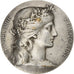 France, Medal, République Française, Silvered bronze, Daniel-Dupuis, H.