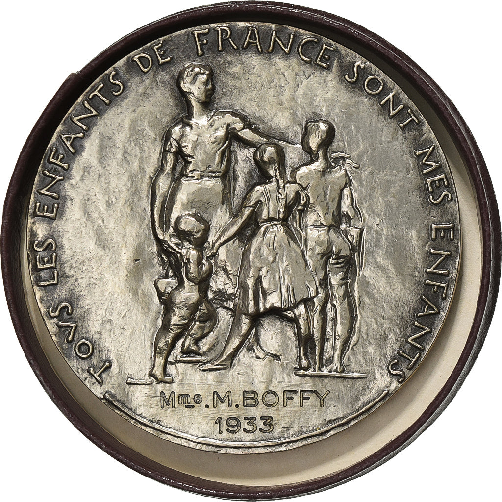 Francia, medalla, Education Nationale, 1933, Plata, Corbin, EBC