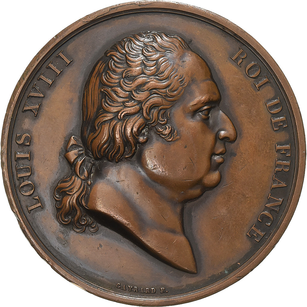 France, Medal, Louis XVIII, Encouragements et Récompenses à l'Industrie, 1823