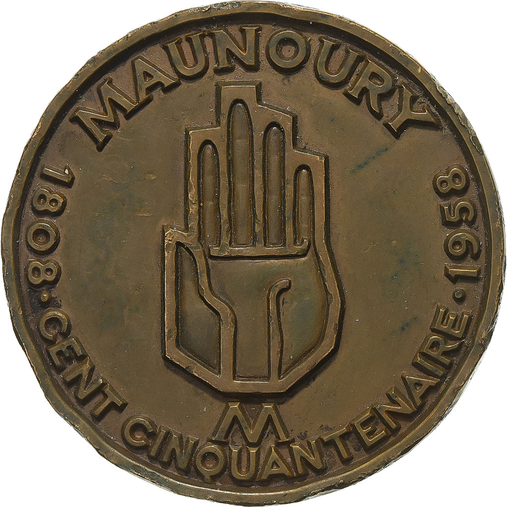 France, Medal, 150 ans - Maunoury, 1958, Bronze, AU(55-58)