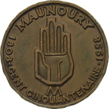 France, Medal, 150 ans - Maunoury, 1958, Bronze, AU(55-58)