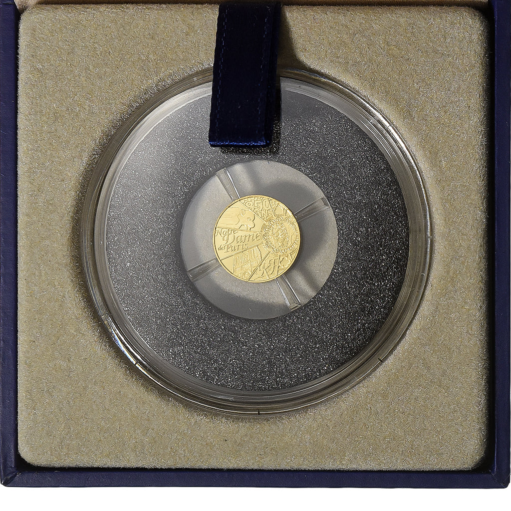 France, 5 Euro, Unesco, Notre-Dame de Paris, Proof, 2013, MDP, Gold, MS(65-70)