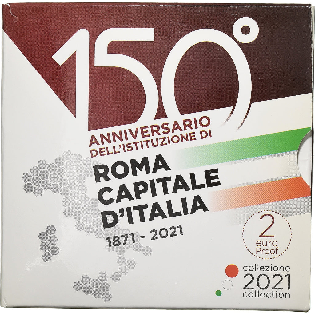 Italie, 2 Euro, Rome - Capitale de l'Italie, BE, 2021, Rome, Bimétallique, FDC