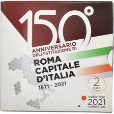 Italie, 2 Euro, Rome - Capitale de l'Italie, BE, 2021, Rome, Bimétallique, FDC