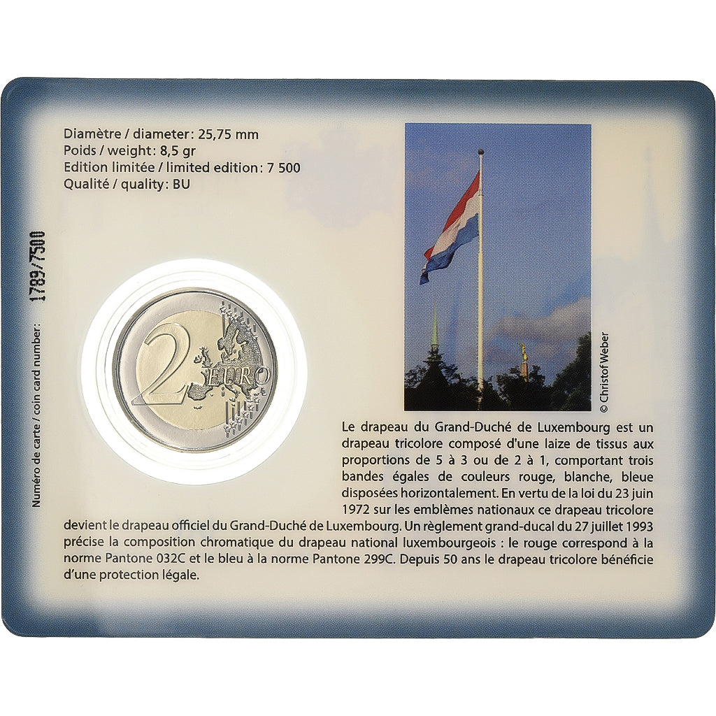 Luksemburg, Henri, 2 Euro, Flag of Luxembourg, BU, 2022, MDP, Bimetaliczny