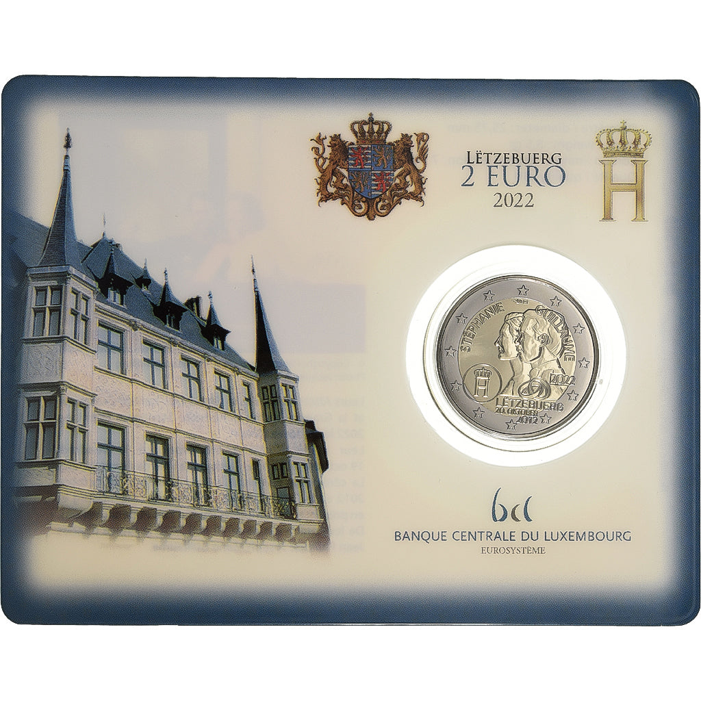Luxemburg, Henri, 2 Euro, 10th Anniversary - Wedding, BU, 2022, MDP